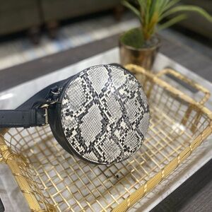 Snakeskin Pattern Round Belt Bag